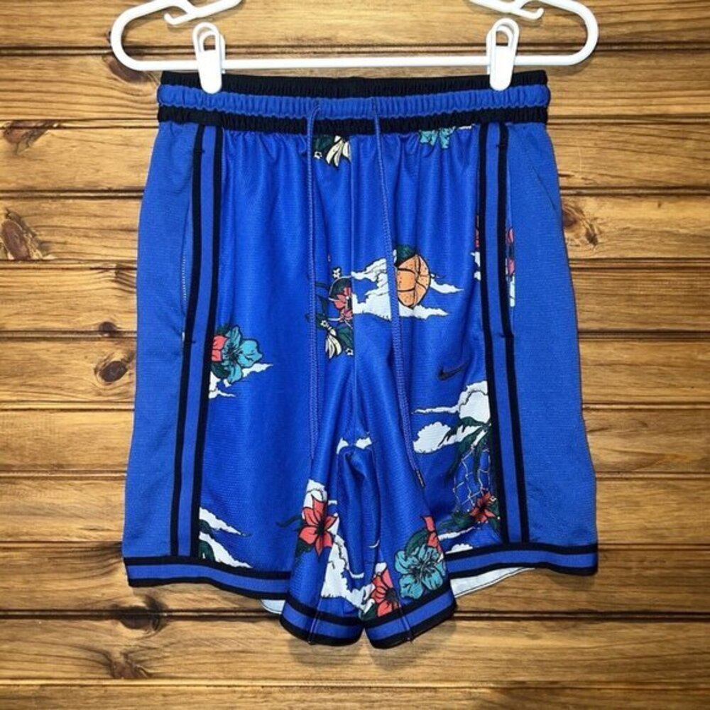 Nike DNA Seasonal Floral Game Royal Basketball Shorts Mens Size Small DM8780-480